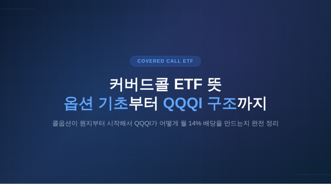 커버드콜 ETF 뜻, 옵션 기초부터 QQQI 구조까지 완전 정리
